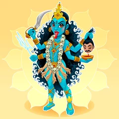 Deurstickers Kali goddess © ddraw