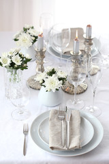 Wedding table setting
