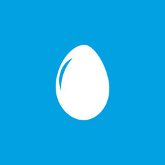 Egg icon, white