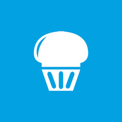Cupcake icon, white