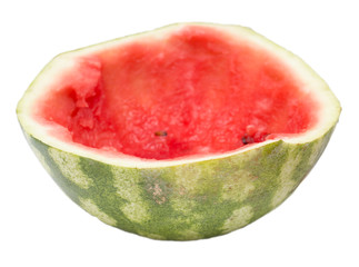 sliced watermelon on a white background