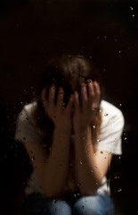 depression from abortion not povratno girls. on a dark background