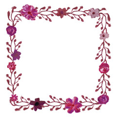 Square floral frame.