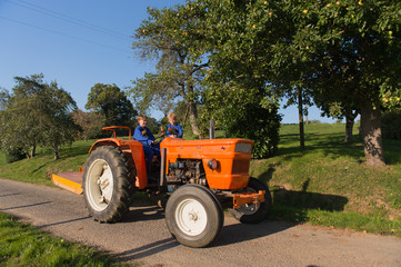 Farm Boys on tractor