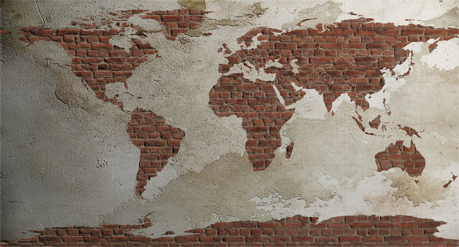 Fototapeta World map