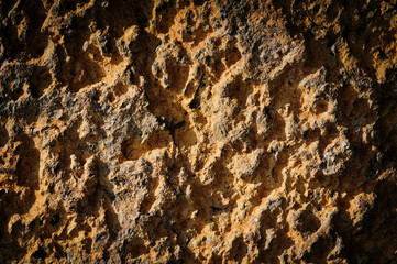 The texture of volcanic stone