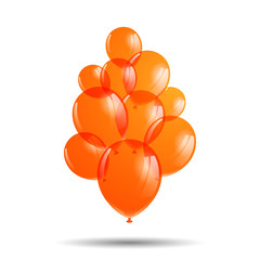 Vector Illustration of Orange Balloons