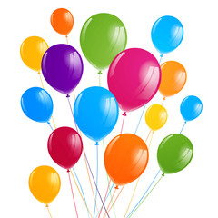 Vector Illustration of Colorful Balloons