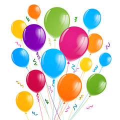 Vector Illustration of Colorful Balloons