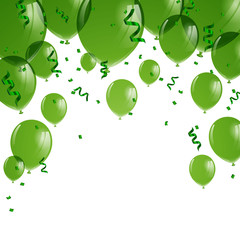 Vector Illustration of Green Balloons