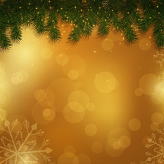 Fototapeta na wymiar Vector Illustration of a Decorative Christmas Background