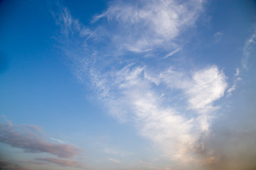 Naklejka na ściany i meble clouds in the blue sky as the background