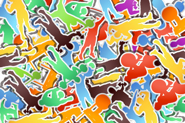 Obraz premium picture of paper athletes