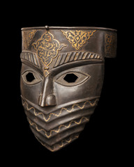 Metal mask isolated on black