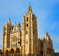 Fototapeta premium Cathedral of Leon in Castilla at Spain