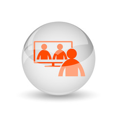 Video conference, online meeting icon