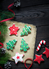 Salted biscuits painted colors