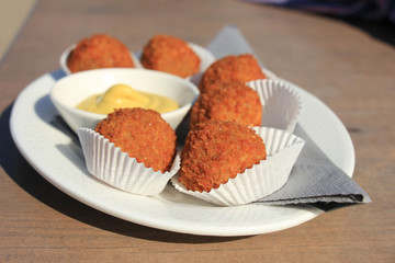 Warm fried snacks