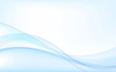 Abstract blue waves - data stream concept. Vector Illustration