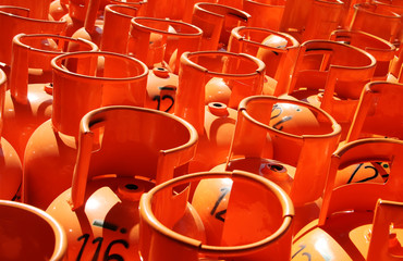 LPG Gas Bottles. LPG plant