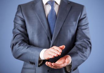 Businessman applauding