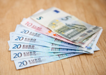 Euro banknotes