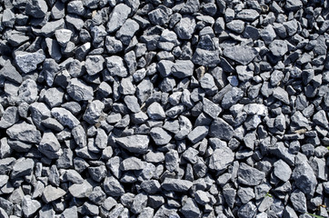 Gray limestone gravel closeup