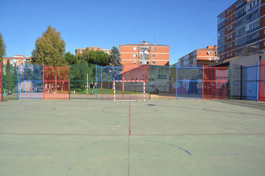 cancha de f&uacute;tbol sala al aire libre