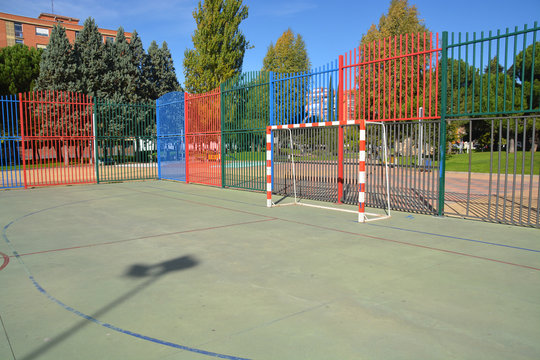 cancha de f&uacute;tbol sala al aire libre