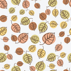 Hand-drawn autumn seamless