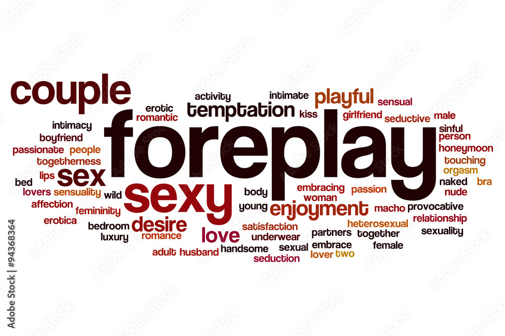 Poster foreplay word cloud concept