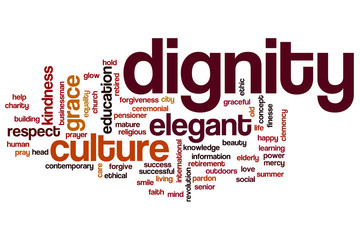Obraz premium Dignity word cloud concept