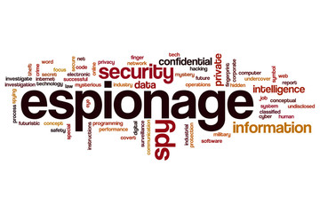 Fototapeta premium Espionage word cloud concept