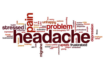 Fototapeta premium Headache word cloud concept