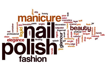 Nail polish word cloud concept