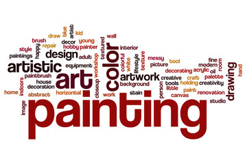 Painting word cloud concept
