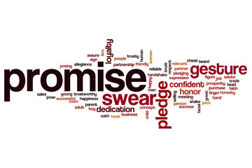 Promise word cloud concept