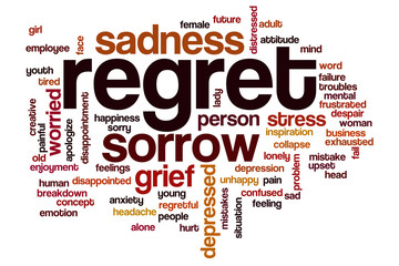Regret word cloud concept