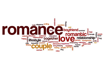 Romance word cloud concept