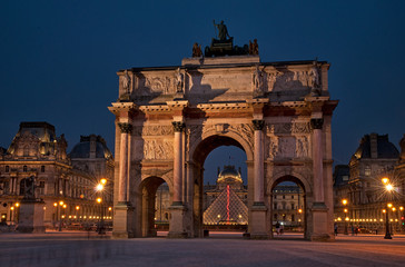 Fototapeta na wymiar Triumphal Arch at Tuileries, Paris