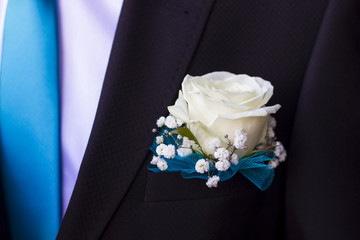 The groom at a wedding