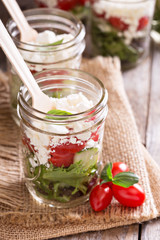 Salad in mason jars