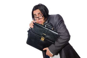 Funny man in business concept