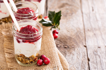 Thanksgiving breakfast with pumpkin granola