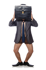 Funny man in business concept