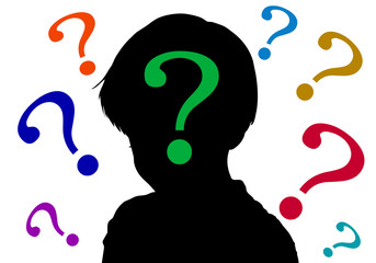 疑問符と男の子