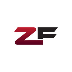 Modern Initial Logo ZF