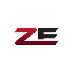 Modern Initial Logo ZE