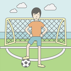 Fototapeta premium Football player man.