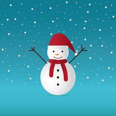 snowman merry christmas and happy new year